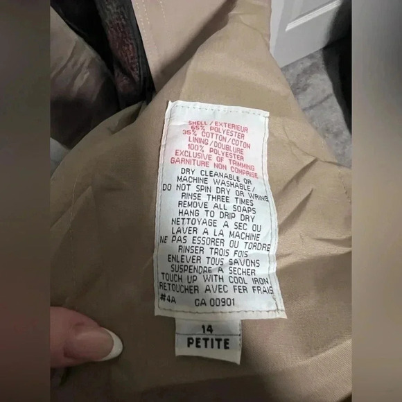 Vintage | London Fog | Trench Coat w/ Removable Fleece Lining | Sz 14P - Picture 9 of 12